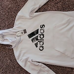 Men's Adidas White Hoodie